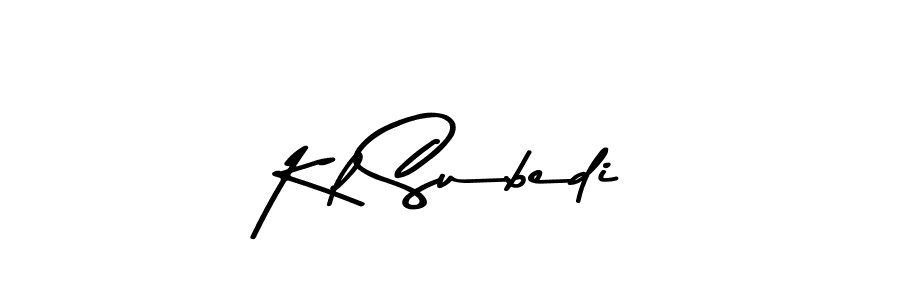 How to make Kl Subedi signature? Asem Kandis PERSONAL USE is a professional autograph style. Create handwritten signature for Kl Subedi name. Kl Subedi signature style 9 images and pictures png