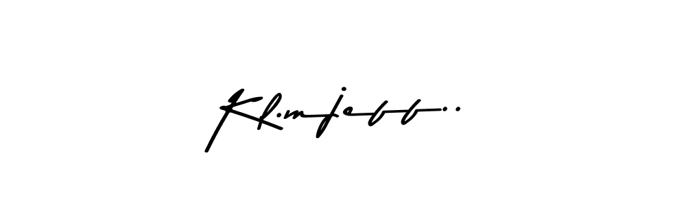 How to make Kl.mjeff.. name signature. Use Asem Kandis PERSONAL USE style for creating short signs online. This is the latest handwritten sign. Kl.mjeff.. signature style 9 images and pictures png