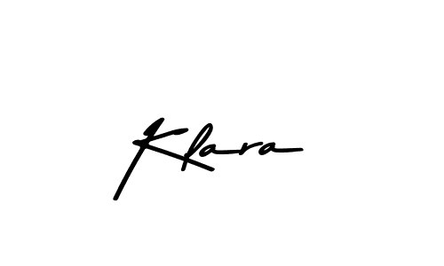 Create a beautiful signature design for name Klara. With this signature (Asem Kandis PERSONAL USE) fonts, you can make a handwritten signature for free. Klara signature style 9 images and pictures png