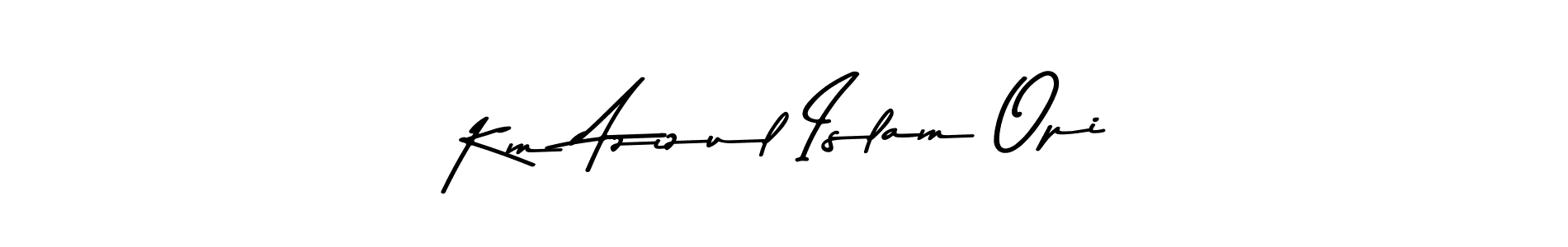 You should practise on your own different ways (Asem Kandis PERSONAL USE) to write your name (Km Azizul Islam Opi) in signature. don't let someone else do it for you. Km Azizul Islam Opi signature style 9 images and pictures png