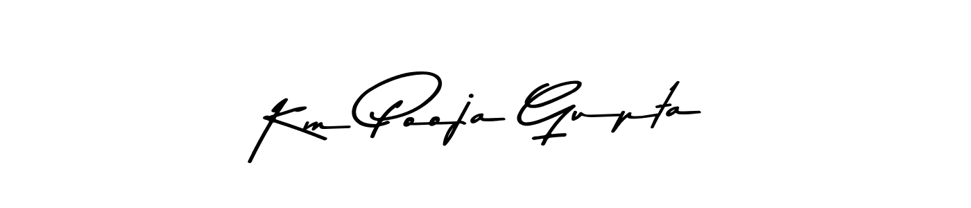 Use a signature maker to create a handwritten signature online. With this signature software, you can design (Asem Kandis PERSONAL USE) your own signature for name Km Pooja Gupta. Km Pooja Gupta signature style 9 images and pictures png