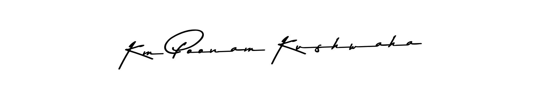 Use a signature maker to create a handwritten signature online. With this signature software, you can design (Asem Kandis PERSONAL USE) your own signature for name Km Poonam Kushwaha. Km Poonam Kushwaha signature style 9 images and pictures png