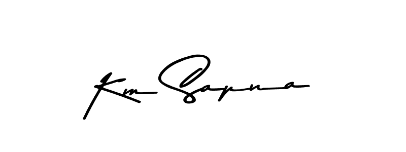 How to Draw Km Sapna signature style? Asem Kandis PERSONAL USE is a latest design signature styles for name Km Sapna. Km Sapna signature style 9 images and pictures png