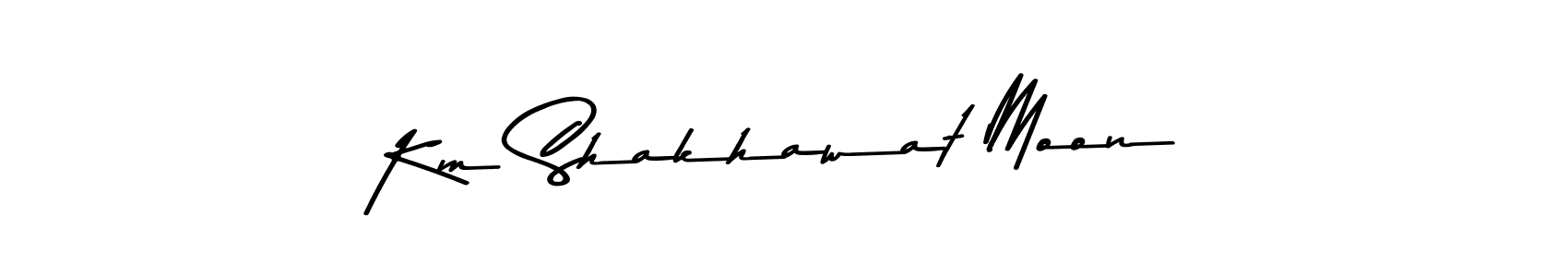 You should practise on your own different ways (Asem Kandis PERSONAL USE) to write your name (Km Shakhawat Moon) in signature. don't let someone else do it for you. Km Shakhawat Moon signature style 9 images and pictures png