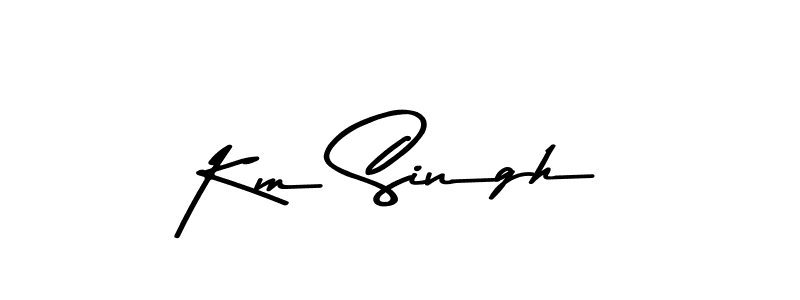 Design your own signature with our free online signature maker. With this signature software, you can create a handwritten (Asem Kandis PERSONAL USE) signature for name Km Singh. Km Singh signature style 9 images and pictures png