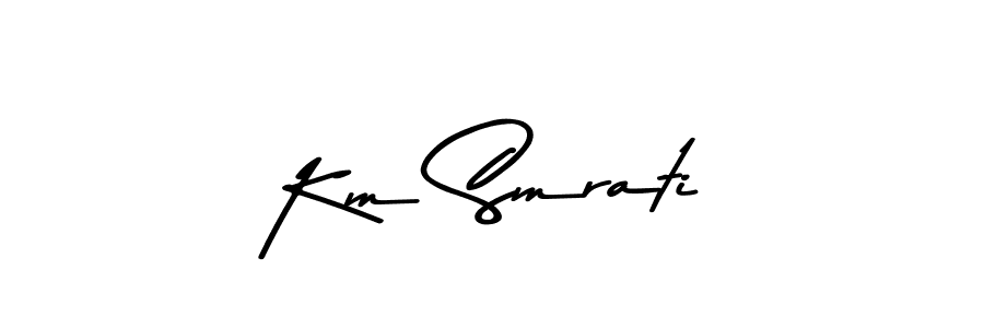 Use a signature maker to create a handwritten signature online. With this signature software, you can design (Asem Kandis PERSONAL USE) your own signature for name Km Smrati. Km Smrati signature style 9 images and pictures png