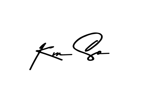 Asem Kandis PERSONAL USE is a professional signature style that is perfect for those who want to add a touch of class to their signature. It is also a great choice for those who want to make their signature more unique. Get Km So name to fancy signature for free. Km So signature style 9 images and pictures png