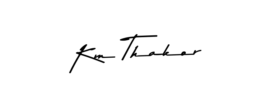 Also we have Km Thakor name is the best signature style. Create professional handwritten signature collection using Asem Kandis PERSONAL USE autograph style. Km Thakor signature style 9 images and pictures png