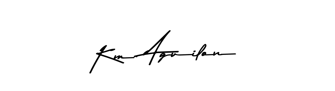 This is the best signature style for the Km. Aguilon name. Also you like these signature font (Asem Kandis PERSONAL USE). Mix name signature. Km. Aguilon signature style 9 images and pictures png