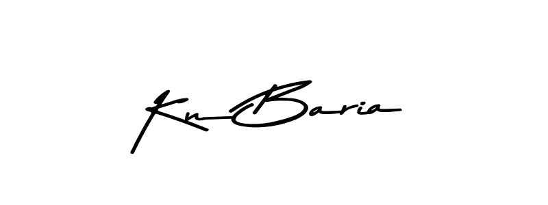 Make a beautiful signature design for name Kn Baria. With this signature (Asem Kandis PERSONAL USE) style, you can create a handwritten signature for free. Kn Baria signature style 9 images and pictures png