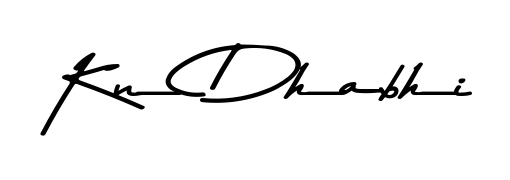 Create an unforgettable impression when signing with Kn Dhabhi name styled in Asem Kandis PERSONAL USE typography. 100% free online generator. Kn Dhabhi signature style 9 images and pictures png