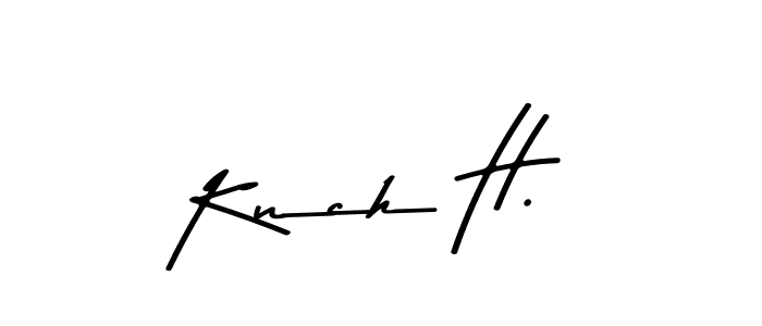 Use a signature maker to create a handwritten signature online. With this signature software, you can design (Asem Kandis PERSONAL USE) your own signature for name Knch H.. Knch H. signature style 9 images and pictures png