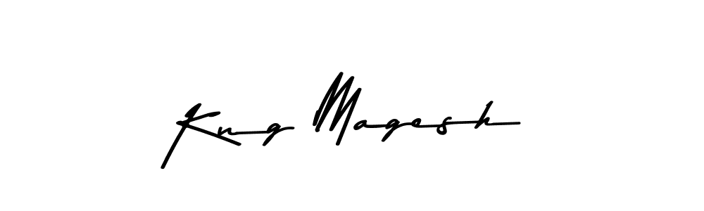 The best way (Asem Kandis PERSONAL USE) to make a short signature is to pick only two or three words in your name. The name Kng Magesh include a total of six letters. For converting this name. Kng Magesh signature style 9 images and pictures png