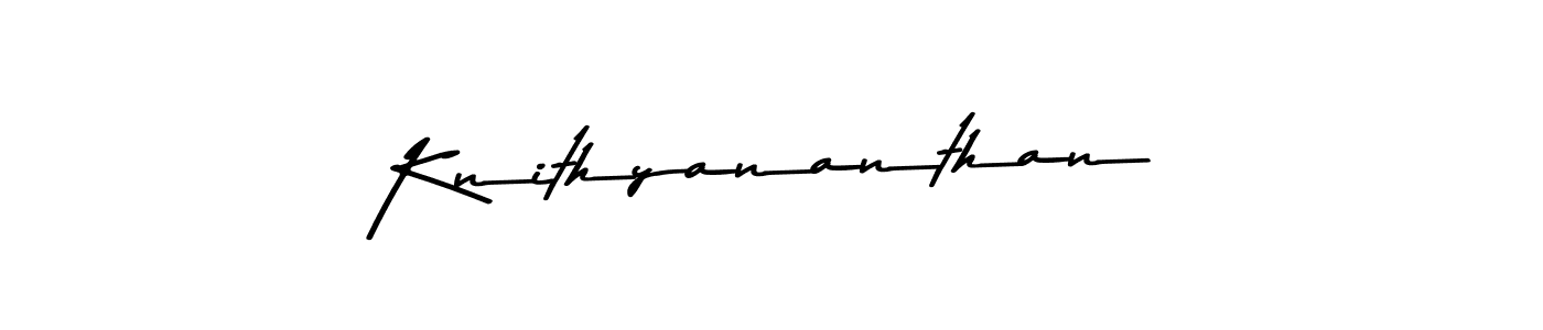 Make a beautiful signature design for name Knithyananthan. With this signature (Asem Kandis PERSONAL USE) style, you can create a handwritten signature for free. Knithyananthan signature style 9 images and pictures png
