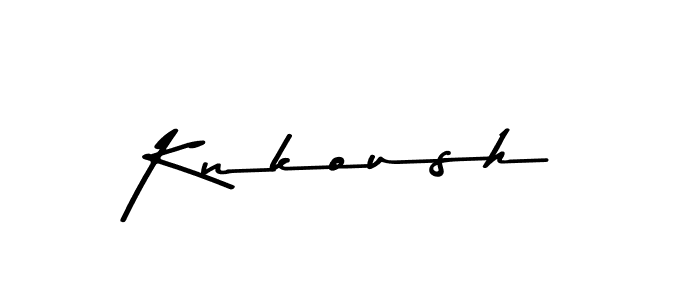 How to make Knkoush name signature. Use Asem Kandis PERSONAL USE style for creating short signs online. This is the latest handwritten sign. Knkoush signature style 9 images and pictures png