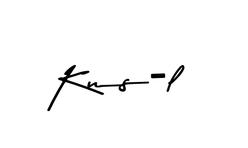 The best way (Asem Kandis PERSONAL USE) to make a short signature is to pick only two or three words in your name. The name Kns-l include a total of six letters. For converting this name. Kns-l signature style 9 images and pictures png