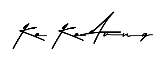 Upgrade your professional image with Ko Ko Aung signature created with Asem Kandis PERSONAL USE font. Fast, free, and watermark-free download. Ko Ko Aung signature style 9 images and pictures png