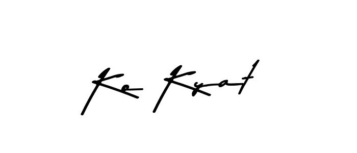 How to Draw Ko Kyat signature style? Asem Kandis PERSONAL USE is a latest design signature styles for name Ko Kyat. Ko Kyat signature style 9 images and pictures png