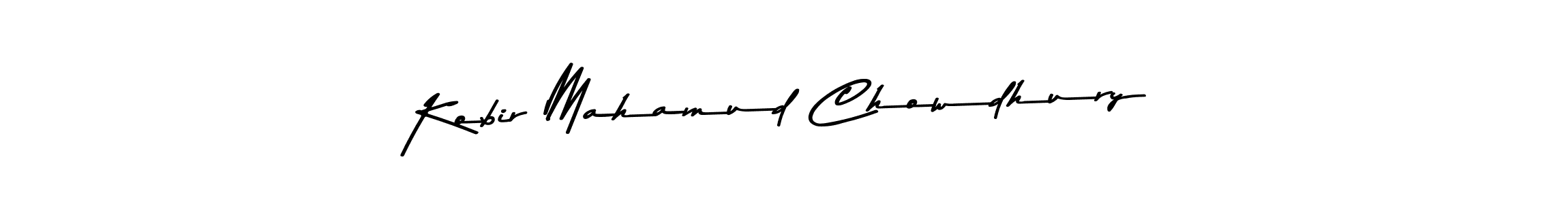 How to make Kobir Mahamud Chowdhury name signature. Use Asem Kandis PERSONAL USE style for creating short signs online. This is the latest handwritten sign. Kobir Mahamud Chowdhury signature style 9 images and pictures png