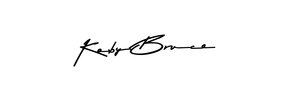 Design your own signature with our free online signature maker. With this signature software, you can create a handwritten (Asem Kandis PERSONAL USE) signature for name Koby Bruce. Koby Bruce signature style 9 images and pictures png