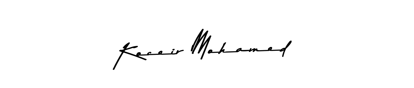 The best way (Asem Kandis PERSONAL USE) to make a short signature is to pick only two or three words in your name. The name Koceir Mohamed include a total of six letters. For converting this name. Koceir Mohamed signature style 9 images and pictures png