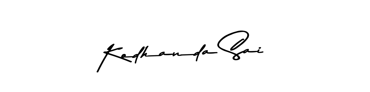 You should practise on your own different ways (Asem Kandis PERSONAL USE) to write your name (Kodhanda Sai) in signature. don't let someone else do it for you. Kodhanda Sai signature style 9 images and pictures png