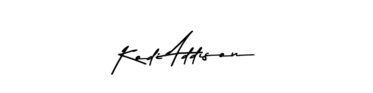 Make a beautiful signature design for name Kodi Addison. With this signature (Asem Kandis PERSONAL USE) style, you can create a handwritten signature for free. Kodi Addison signature style 9 images and pictures png