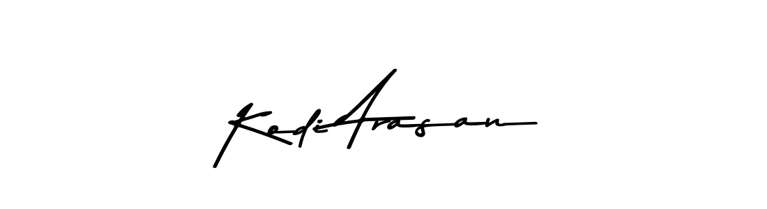 Similarly Asem Kandis PERSONAL USE is the best handwritten signature design. Signature creator online .You can use it as an online autograph creator for name Kodi Arasan. Kodi Arasan signature style 9 images and pictures png