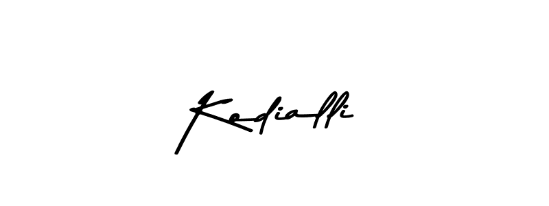 How to make Kodialli name signature. Use Asem Kandis PERSONAL USE style for creating short signs online. This is the latest handwritten sign. Kodialli signature style 9 images and pictures png