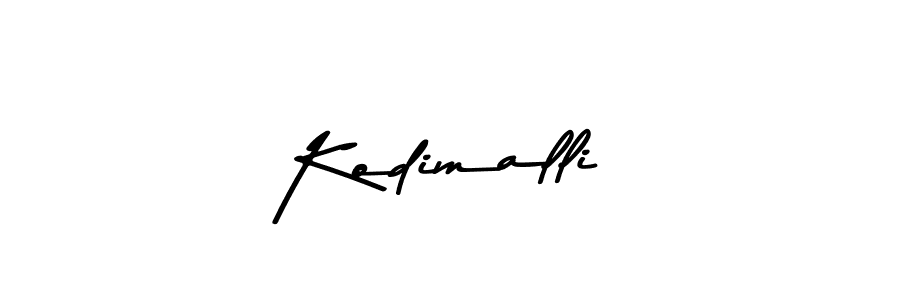 Create a beautiful signature design for name Kodimalli. With this signature (Asem Kandis PERSONAL USE) fonts, you can make a handwritten signature for free. Kodimalli signature style 9 images and pictures png