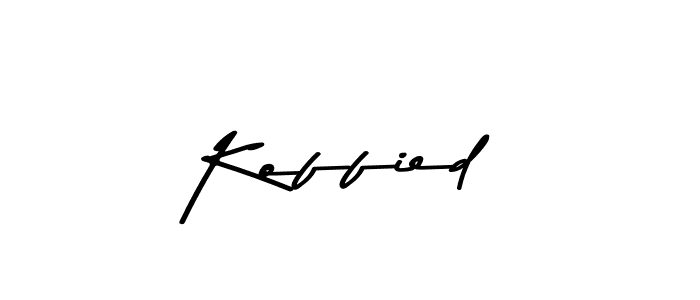 Also You can easily find your signature by using the search form. We will create Koffied name handwritten signature images for you free of cost using Asem Kandis PERSONAL USE sign style. Koffied signature style 9 images and pictures png