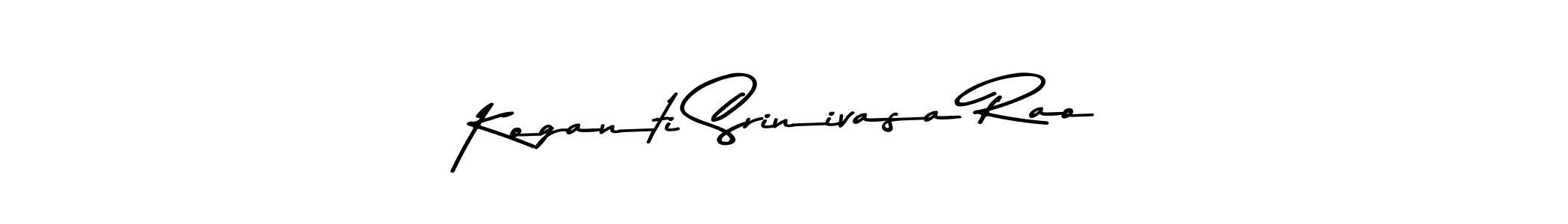 Create a beautiful signature design for name Koganti Srinivasa Rao. With this signature (Asem Kandis PERSONAL USE) fonts, you can make a handwritten signature for free. Koganti Srinivasa Rao signature style 9 images and pictures png