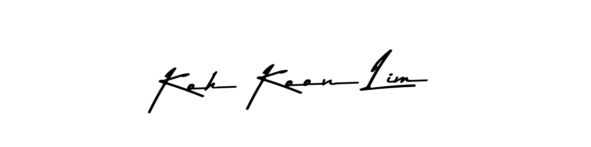 The best way (Asem Kandis PERSONAL USE) to make a short signature is to pick only two or three words in your name. The name Koh Koon Lim include a total of six letters. For converting this name. Koh Koon Lim signature style 9 images and pictures png