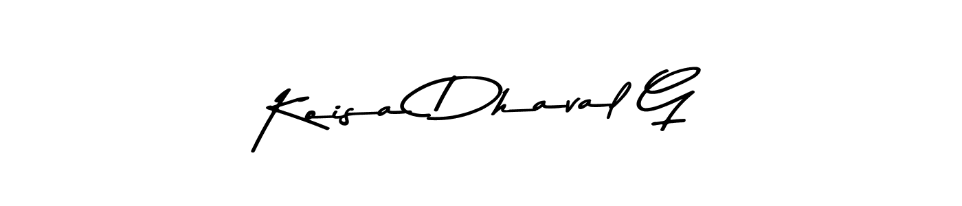 See photos of Koisa Dhaval G official signature by Spectra . Check more albums & portfolios. Read reviews & check more about Asem Kandis PERSONAL USE font. Koisa Dhaval G signature style 9 images and pictures png