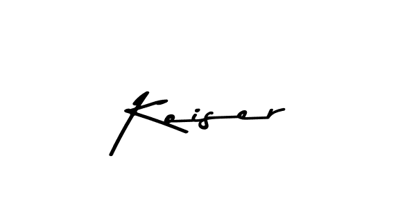 Asem Kandis PERSONAL USE is a professional signature style that is perfect for those who want to add a touch of class to their signature. It is also a great choice for those who want to make their signature more unique. Get Koiser name to fancy signature for free. Koiser signature style 9 images and pictures png