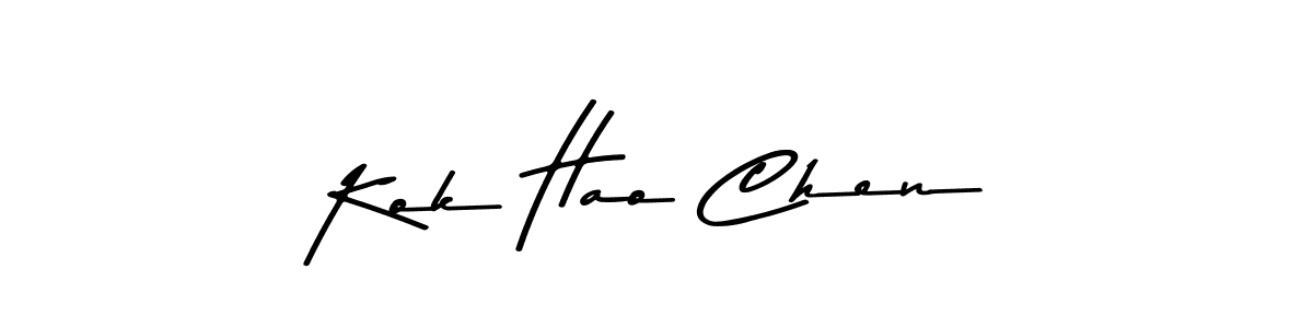 Also You can easily find your signature by using the search form. We will create Kok Hao Chen name handwritten signature images for you free of cost using Asem Kandis PERSONAL USE sign style. Kok Hao Chen signature style 9 images and pictures png