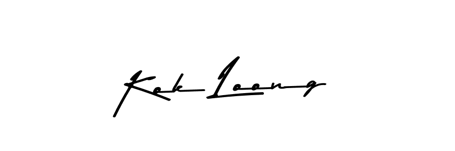 How to make Kok Loong signature? Asem Kandis PERSONAL USE is a professional autograph style. Create handwritten signature for Kok Loong name. Kok Loong signature style 9 images and pictures png