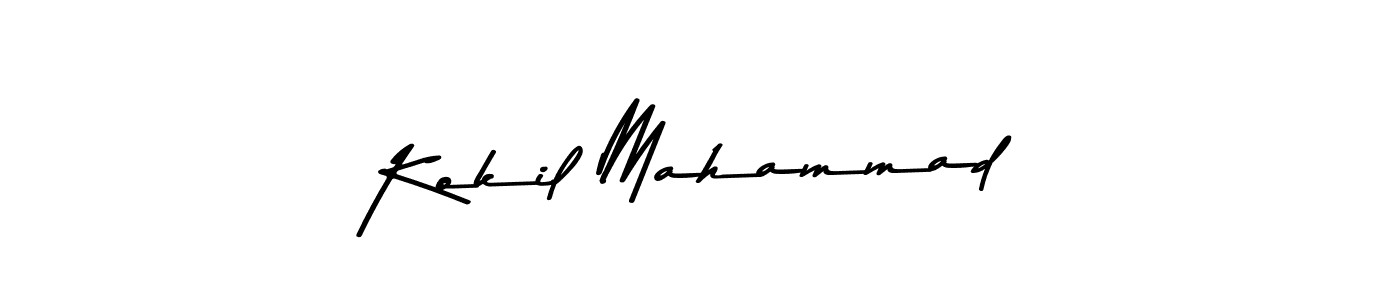 You should practise on your own different ways (Asem Kandis PERSONAL USE) to write your name (Kokil Mahammad) in signature. don't let someone else do it for you. Kokil Mahammad signature style 9 images and pictures png