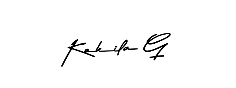 Make a beautiful signature design for name Kokila G. With this signature (Asem Kandis PERSONAL USE) style, you can create a handwritten signature for free. Kokila G signature style 9 images and pictures png