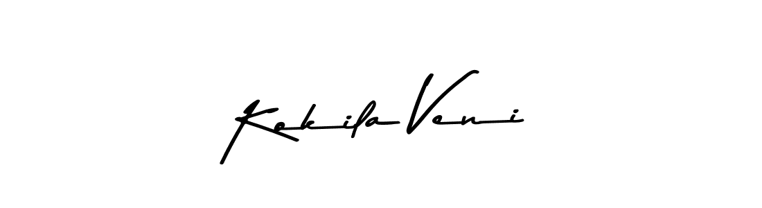 The best way (Asem Kandis PERSONAL USE) to make a short signature is to pick only two or three words in your name. The name Kokila Veni include a total of six letters. For converting this name. Kokila Veni signature style 9 images and pictures png