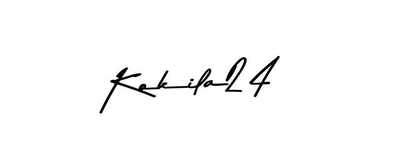 Design your own signature with our free online signature maker. With this signature software, you can create a handwritten (Asem Kandis PERSONAL USE) signature for name Kokila24. Kokila24 signature style 9 images and pictures png