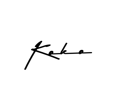 Asem Kandis PERSONAL USE is a professional signature style that is perfect for those who want to add a touch of class to their signature. It is also a great choice for those who want to make their signature more unique. Get Koko name to fancy signature for free. Koko signature style 9 images and pictures png