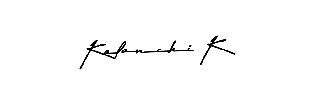 Use a signature maker to create a handwritten signature online. With this signature software, you can design (Asem Kandis PERSONAL USE) your own signature for name Kolanchi K. Kolanchi K signature style 9 images and pictures png