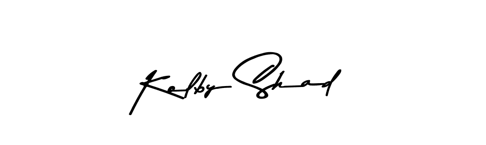 You should practise on your own different ways (Asem Kandis PERSONAL USE) to write your name (Kolby Shad) in signature. don't let someone else do it for you. Kolby Shad signature style 9 images and pictures png