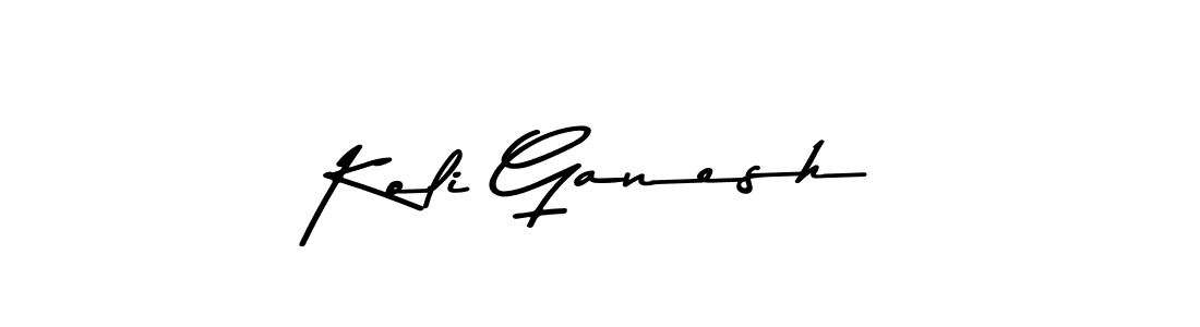 Asem Kandis PERSONAL USE is a professional signature style that is perfect for those who want to add a touch of class to their signature. It is also a great choice for those who want to make their signature more unique. Get Koli Ganesh name to fancy signature for free. Koli Ganesh signature style 9 images and pictures png