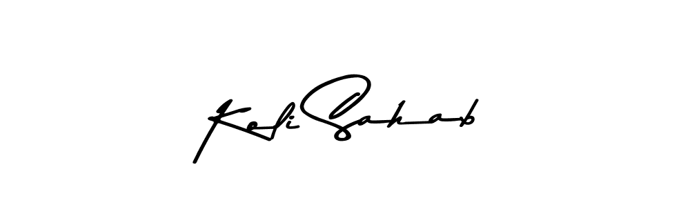 Create a beautiful signature design for name Koli Sahab. With this signature (Asem Kandis PERSONAL USE) fonts, you can make a handwritten signature for free. Koli Sahab signature style 9 images and pictures png