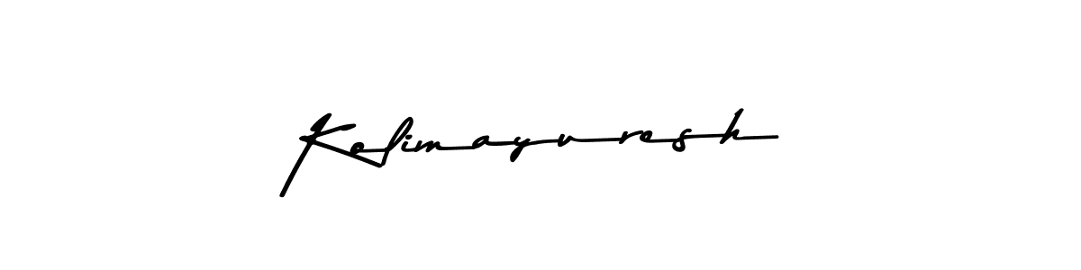 You should practise on your own different ways (Asem Kandis PERSONAL USE) to write your name (Kolimayuresh) in signature. don't let someone else do it for you. Kolimayuresh signature style 9 images and pictures png