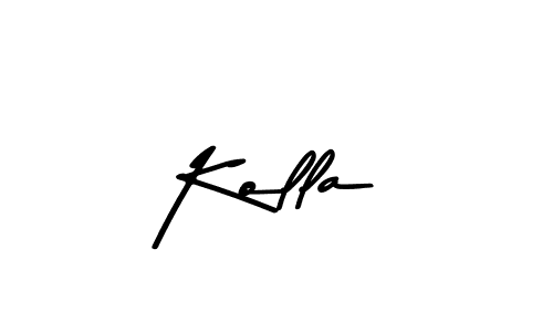 Kolla stylish signature style. Best Handwritten Sign (Asem Kandis PERSONAL USE) for my name. Handwritten Signature Collection Ideas for my name Kolla. Kolla signature style 9 images and pictures png