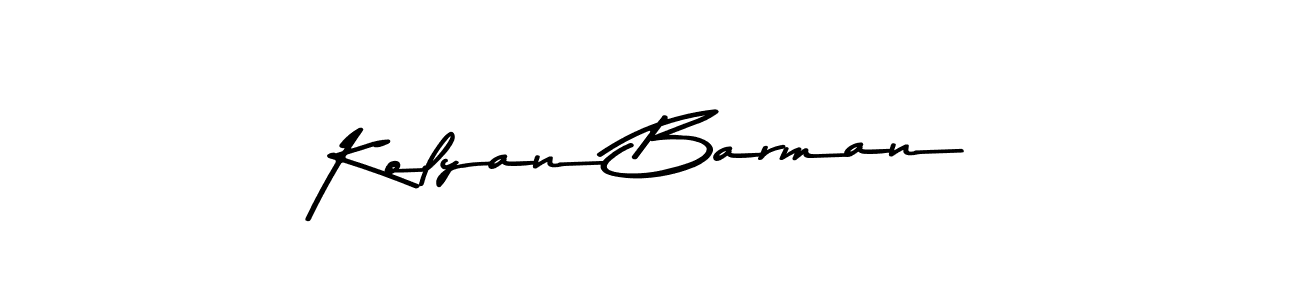 You should practise on your own different ways (Asem Kandis PERSONAL USE) to write your name (Kolyan Barman) in signature. don't let someone else do it for you. Kolyan Barman signature style 9 images and pictures png