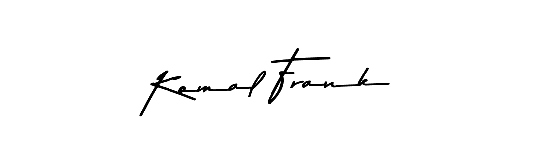 How to make Komal Frank name signature. Use Asem Kandis PERSONAL USE style for creating short signs online. This is the latest handwritten sign. Komal Frank signature style 9 images and pictures png
